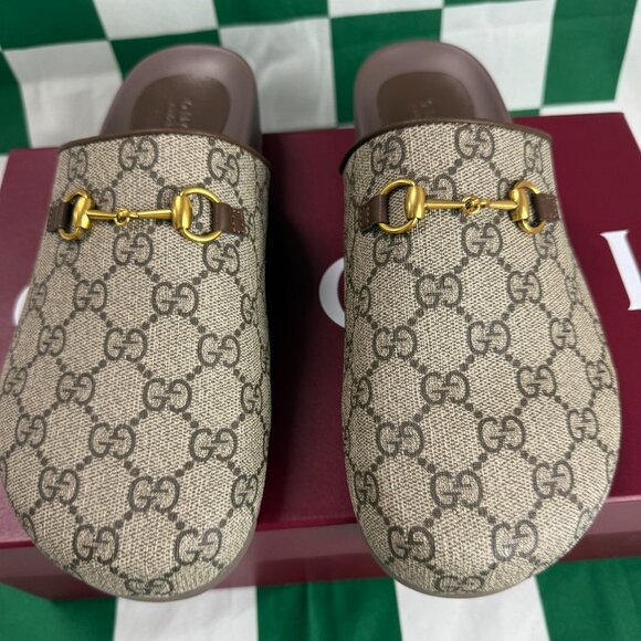 Gucci Brown Slides Sandals - Picture 1 of 5